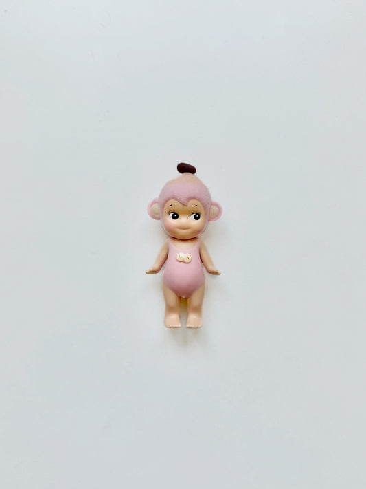 Custom Flocked Banana Monkey